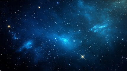 Obraz premium A starry night sky with vivid constellations and a deep blue gradient, creating a mysterious and awe-inspiring atmosphere.