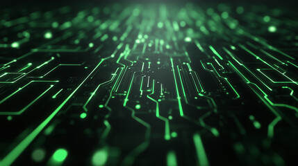 A cyber grid with neon green lines on a black background, evoking futuristic digital aesthetics.