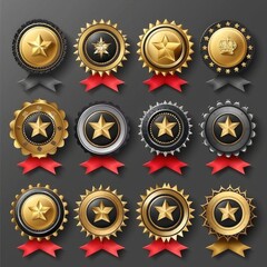 Fototapeta premium Warranty Seal. Collection of Warranty Badges and Labels for Quality Assurance