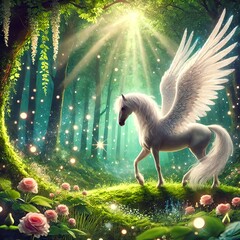 幻想的なペガサス・正方形