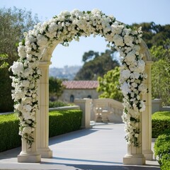 Fototapeta premium Decorated arch for wedding ceremony