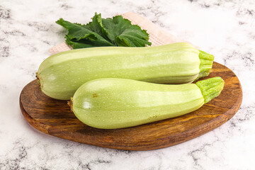 Raw frsh ripe zucchini vegetable
