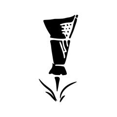 silhouettes of a hand-drawn push pin icon