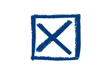 blue pencil strokes isolated on transparent background