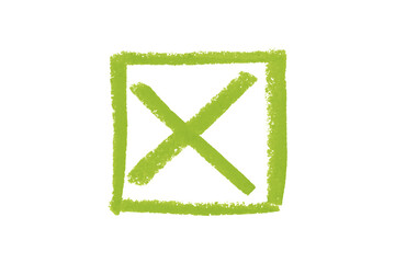 green pencil strokes isolated on transparent background