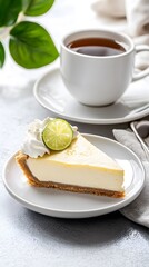 Slice of Classic Key Lime Pie Tea Cozy Composition Plant