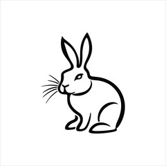 rabbit vector illustration logo concept design