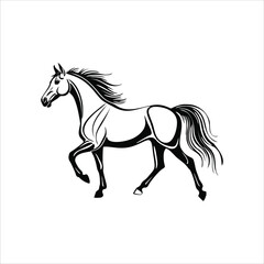 horse vector illustration logo concept design