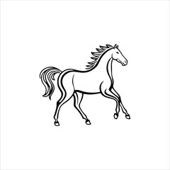 horse vector illustration logo concept design