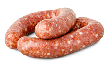 Fresh sausage isolated on white