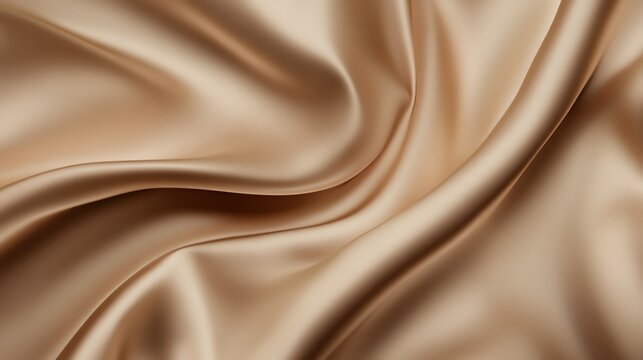 Soft, luxurious beige satin fabric with gentle folds.