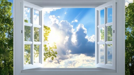 Serene Tranquility Through the Window Pane