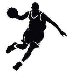 Basketball player silhouette vector
