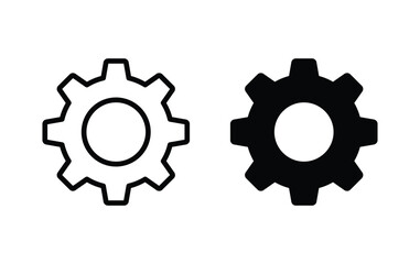 Gear icon, setting icon vector