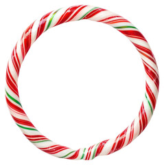 Fototapeta premium Festive candy cane wreath