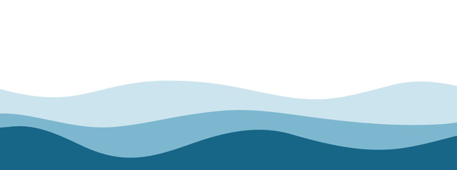 Water waves blue flow background vector image simple graphic illustration, abstract fluid wavy river pattern shape backdrop, ocean sea cartoon fun cute zigzag curve motion element, smoke decor idea
