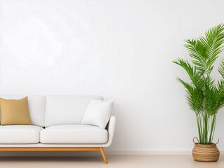 Interior of modern room with couch