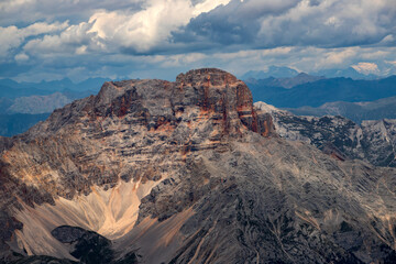 Tofana di Mezzo view over Dolomites mountain range.