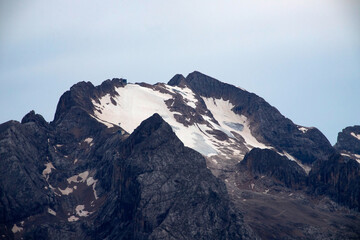 Marmolada Peak - 3343meters, the highest mountain in the Dolomites, Italy