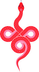 Traditional Chinese Snake Illustration for Lunar New Year 2025