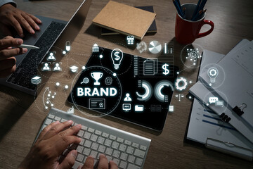 Brand concept business brand design project identity a company brand management tracking performance.