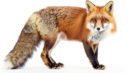 Obraz premium An isolated animal image on a pure white background. The animal has distinct features and a unique charm. Its pose and expression capture attention. The white background makes the animal stand out cle