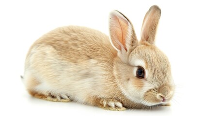 Obraz premium An isolated animal image on a pure white background. The animal has distinct features and a unique charm. Its pose and expression capture attention. The white background makes the animal stand out cle