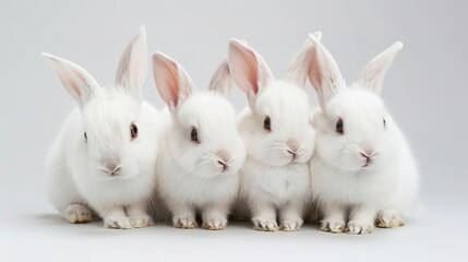 Fototapeta premium An isolated animal image on a pure white background. The animal has distinct features and a unique charm. Its pose and expression capture attention. The white background makes the animal stand out cle
