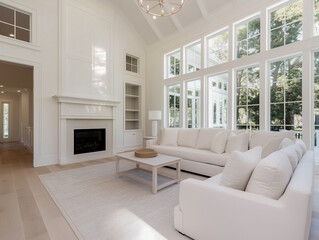Living room interior in luxury home