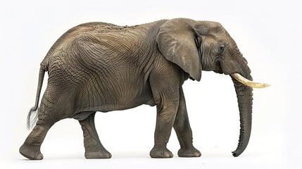 Obraz premium An isolated animal image on a pure white background. The animal has distinct features and a unique charm. Its pose and expression capture attention. The white background makes the animal stand out cle