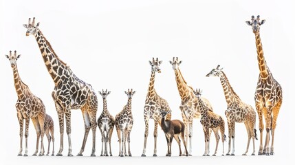 Obraz premium An isolated animal image on a pure white background. The animal has distinct features and a unique charm. Its pose and expression capture attention. The white background makes the animal stand out cle