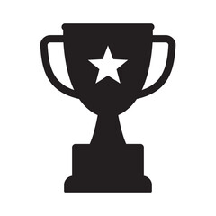 Trophy icon. Trophy cup, winner cup, victory cup icon. Reward symbol sign for web and mobile.
