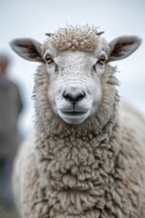 Sheep looks at the camera