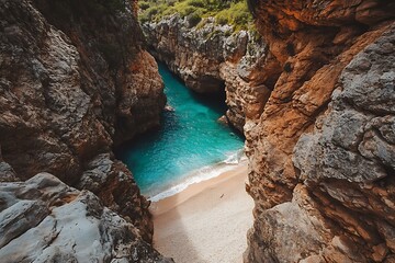 Hidden Cove with Crystal Clear Turquoise Water