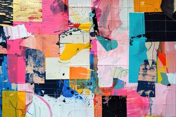 Abstract background from the smears of acrylic paint. Mixing multicolored oil paint. Textured arrangements. Abstract modern print . Wall art. Poster.