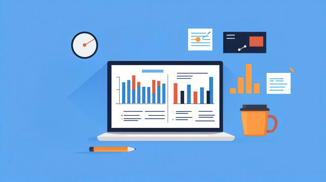 Artistic flat lay of feedback analysis tools feedback forms, cus