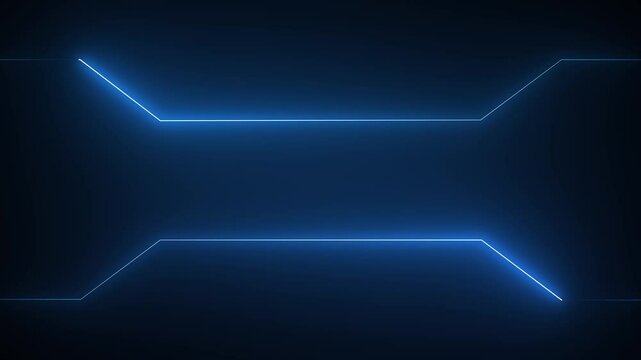 Neon light glowing line abstract futuristic background.