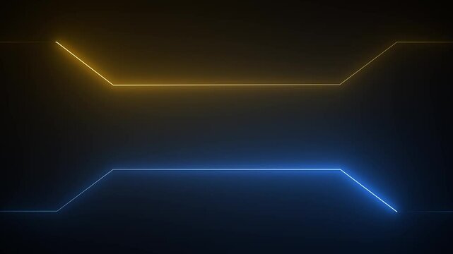 Neon light glowing line abstract futuristic background.