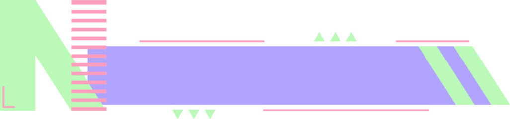 Obraz premium Pastel Memphis Style Lower Third. A-Z Typography design.