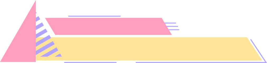 Obraz premium Pastel Memphis Style Lower Third. A-Z Typography design.