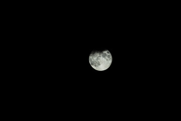 Obraz premium full moon with cloud, close up, monochrome, horizontal format, 2023