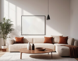 Mockup room for poster or painting in modern interior, Photo Frame Mockup