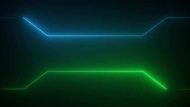 Neon light glowing line abstract futuristic background.