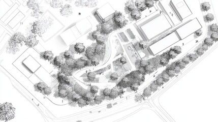 Fototapeta premium Landscape Architect Designing on site analysis plan