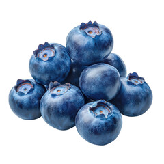 Obraz premium A pile of blueberries on a white background