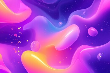 3D glowing abstract background with soft bubble and bright lights in pink and purple hues, creating a dreamy, festive atmosphere perfect for modern designs