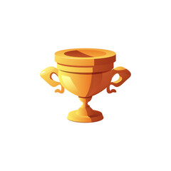 Vector illustration of a cup for games on an isolated background.