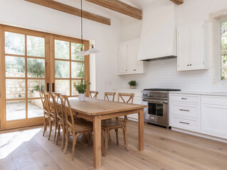 Fototapeta premium Modern design farmhouse dining room