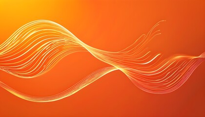 Dynamic Abstract Orange Wave Gradient with Fluid Curves and Generative AI Inspiration