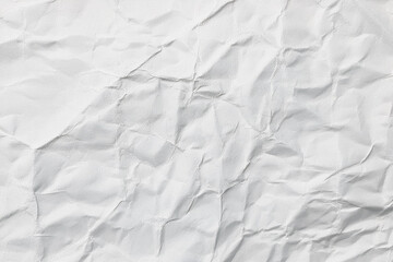 Fototapeta premium Background of white paper with a crumpled abstract texture.